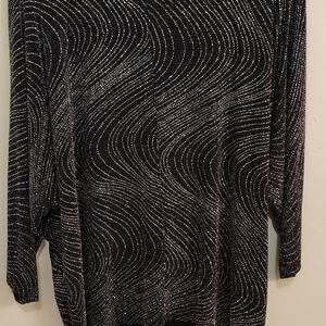 Chic Black and Silver Women's Sweater